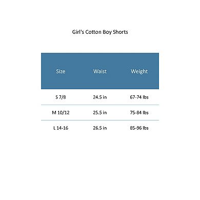 CTM Girl's Cotton Boy Shorts (5 Pack)