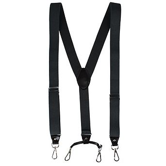 CTM Men's Elastic Y-Back Sleek Swivel Hook Suspenders