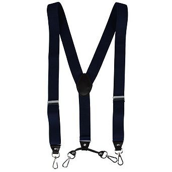 CTM Men's Elastic Y-Back Sleek Swivel Hook Suspenders