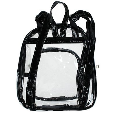 CTM Women's Mini Clear Transparent Zipper Backpack
