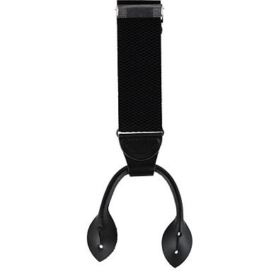 CTM Men's 35mm Wide Pin Dot Y-Back Button-End Suspenders