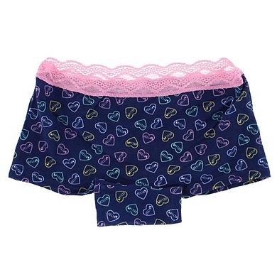 CTM Girl's Cotton Boy Shorts (5 Pack)