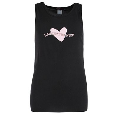 Grumpy & Gorgeous Women's Plus Size Naughty or Nice Heart Jogger Pajama Set