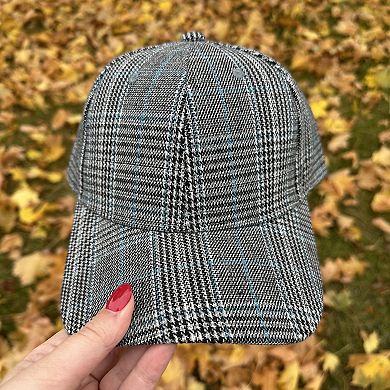 CTM Women's Plaid Trucker Hat