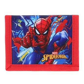 CTM Kid's Marvel Spiderman Power Hook & Loop Closure Fold Wallet