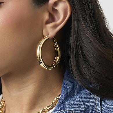 JS Jessica Simpson 3-Piece Textured Hoop Earring Set