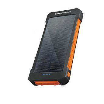 10,000mAh Solar Powered Power Bank with Flashlight