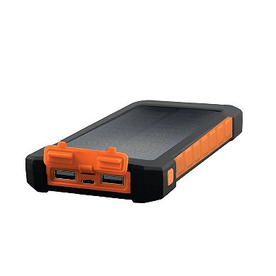 ChargeWorx 10,000mAh Solar Powered Rugged Outdoor Power Bank