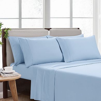 Cannon Heritage Solid Microfiber Sheet Set with Pillowcases