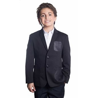Elie Balleh Boys Slim Fit Knit Jersey Blazer