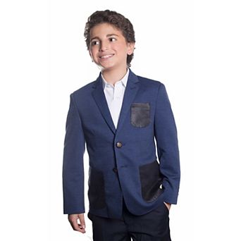 Elie Balleh Boys Slim Fit Knit Jersey Blazer
