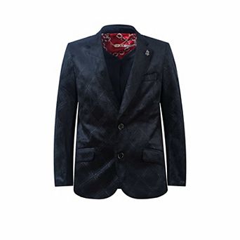Elie Balleh Boys Slim Fit Velvet Sports Coat Jacket