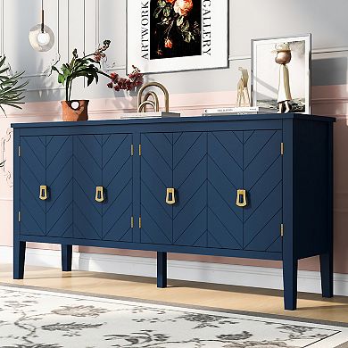 4-Door Sideboard with Metal Handles