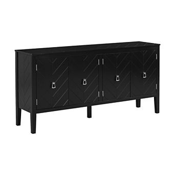 4-Door Sideboard with Metal Handles
