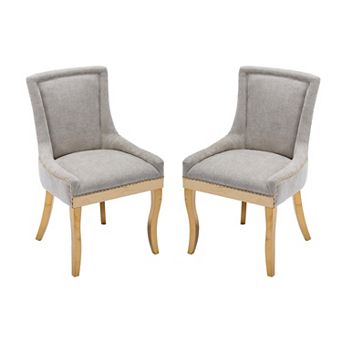 Modern Chenille Dining Chair Set of 2