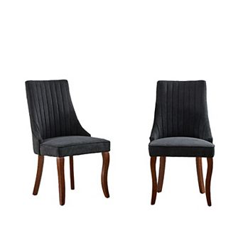 Fabric Upholstered Dining Chair Set of 2