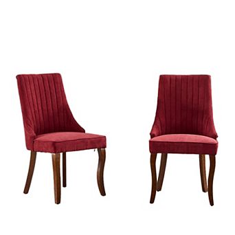 Fabric Upholstered Dining Chair Set of 2
