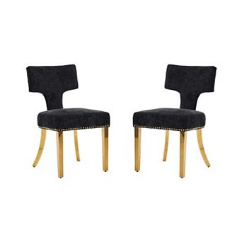 Modern Chenille Dining Chair Set of 2