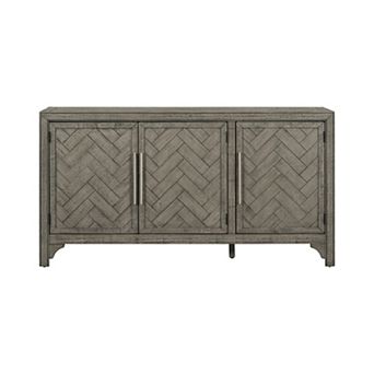 3-Door Storage Cabinet Sideboard with Adjustable Shelves