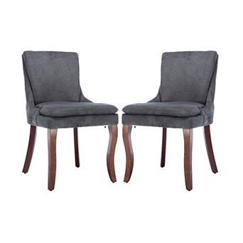 Chenille Dining Chair Set of 2