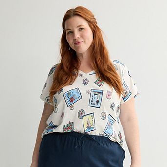 Plus Size Sonoma Goods For Life® Wide Leg Linen Capri Pants