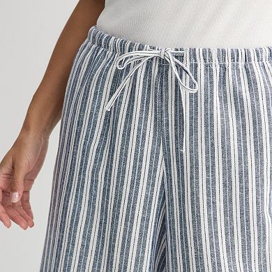 Women's Sonoma Goods For Life® Wide Leg Linen Capri Pants