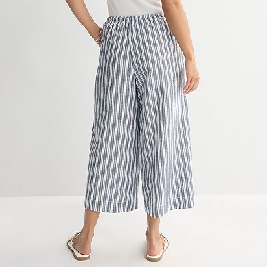 Women's Sonoma Goods For Life® Wide Leg Linen Capri Pants