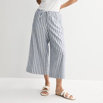 Women's Sonoma Goods For Life® Wide Leg Linen Capri Pants