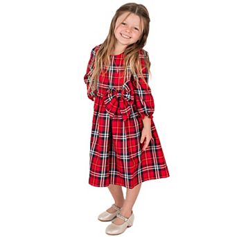 Little Girl's Red Plaid Dress