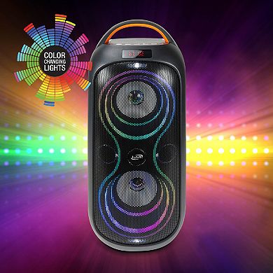 iLive Bluetooth Wireless Tailgate Speaker with LED Lights