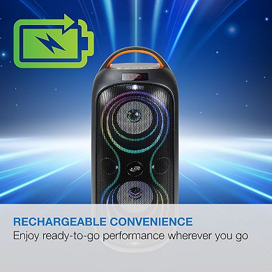 iLive Bluetooth Wireless Tailgate Speaker with LED Lights