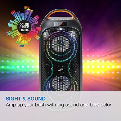 iLive Bluetooth Wireless Tailgate Speaker with LED Lights