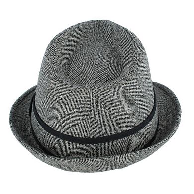 San Diego Hat Company Men's Tweed Fedora with Trim Hatband
