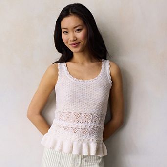 Women's LC Lauren Conrad Mixed Stitch Sweater Tank Top