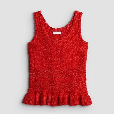 Petite LC Lauren Conrad Mixed Stitch Sweater Tank