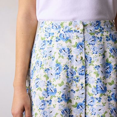 Women's LC Lauren Conrad Button Front Midi Skirt