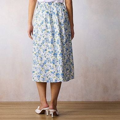Women's LC Lauren Conrad Button Front Midi Skirt