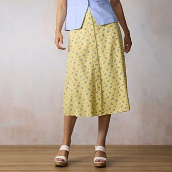 Women's LC Lauren Conrad Button Front Midi Skirt