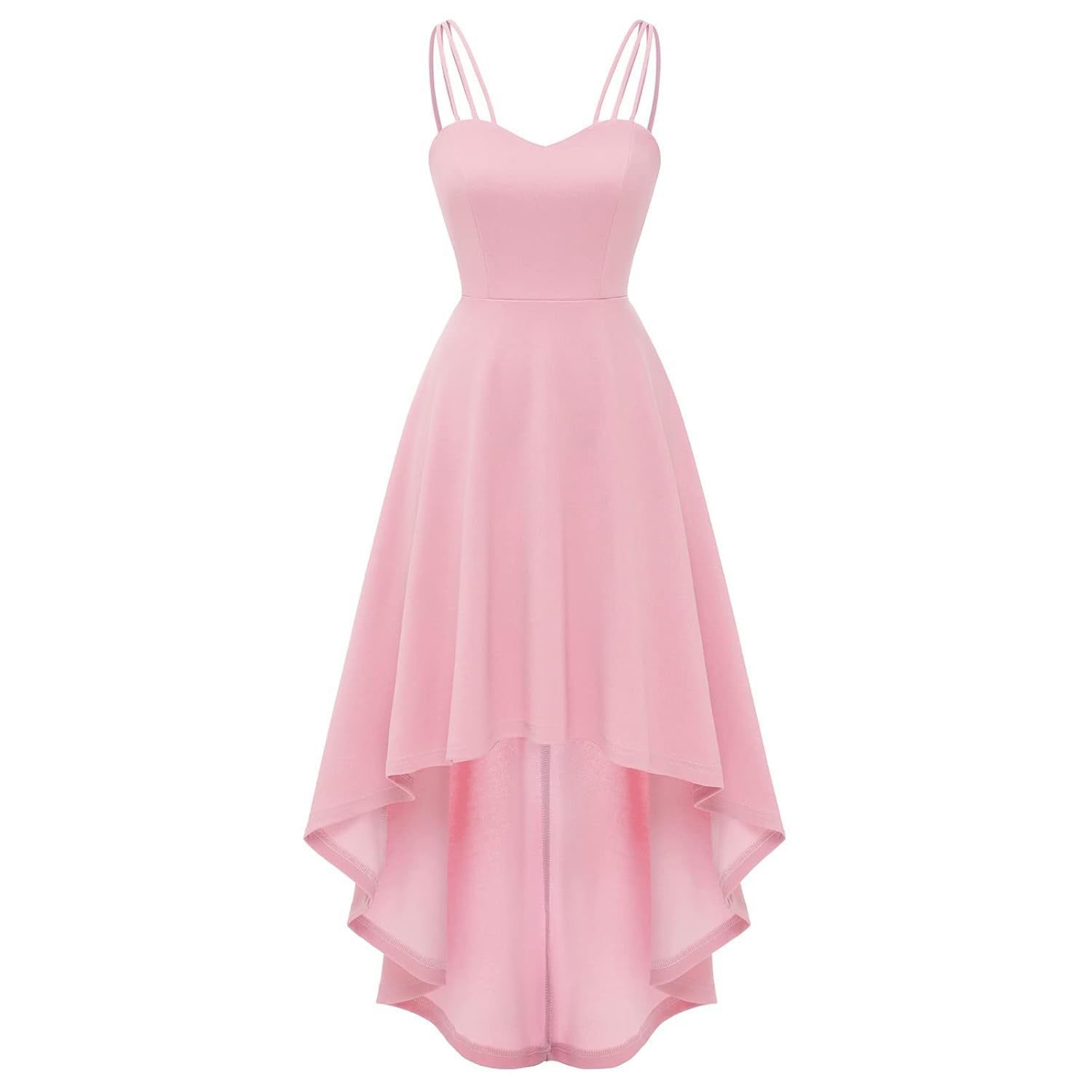 Женские платья Dusty Rose Bridesmaid Dress, Dusty Rose Hi Low Dress For Women, Spaghetti Strap Cocktail Homecoming
