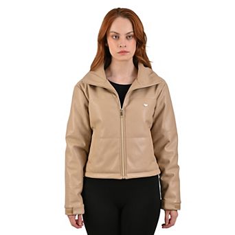 Women's Nine West Puffer Faux Leather Jacket