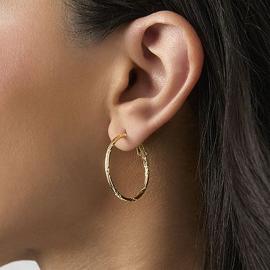 JS Jessica Simpson 3-Piece Gold-Tone Hoop Earring Set with Butterfly Details