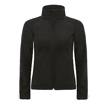 B&C Womens Hooded Premium Softshell Jacket (Windproof Waterproof & Breathable)