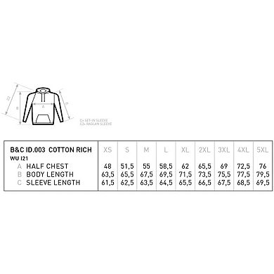 B&C Unisex Adults Hooded Sweatshirt/Hoodie