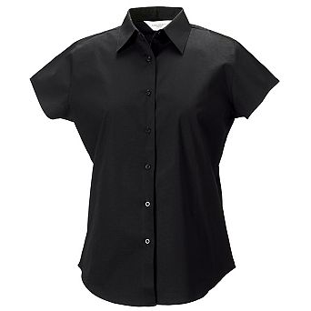 Russell Collection Ladies/Womens Cap Sleeve Easy Care Fitted Shirt