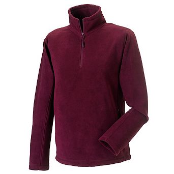 Russell Mens Quarter Zip Fleece Top