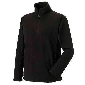Russell Mens Quarter Zip Fleece Top