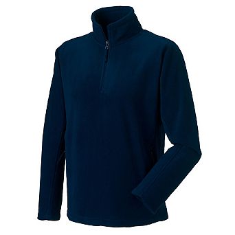 Russell Mens Quarter Zip Fleece Top