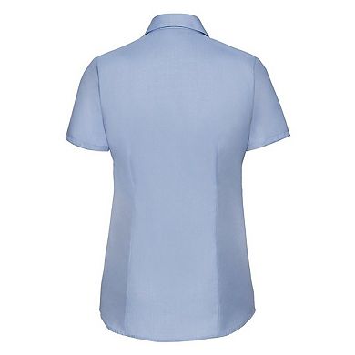 Russell Womens/ladies Herringbone Short Sleeve Work Shirt