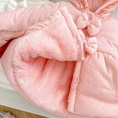 Arrival Baby Kids Girls Solid Color Single Breasted Hooded Thick Fleece-inside Coat