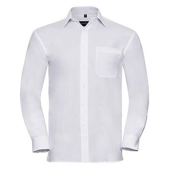 Russell Mens Long Sleeve Pure Cotton Work Shirt